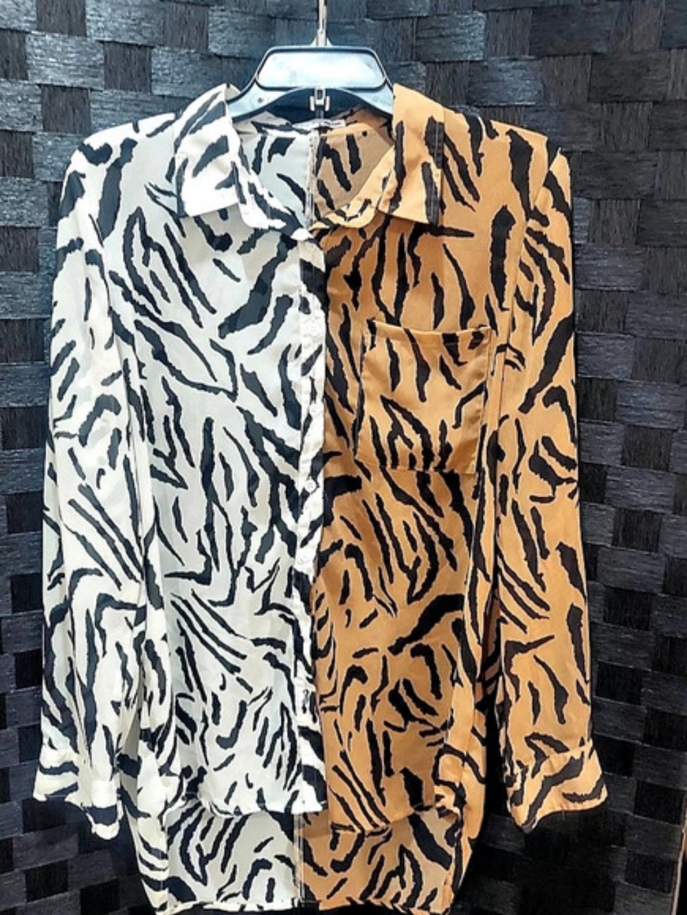 Animal Print Button Down Shirt